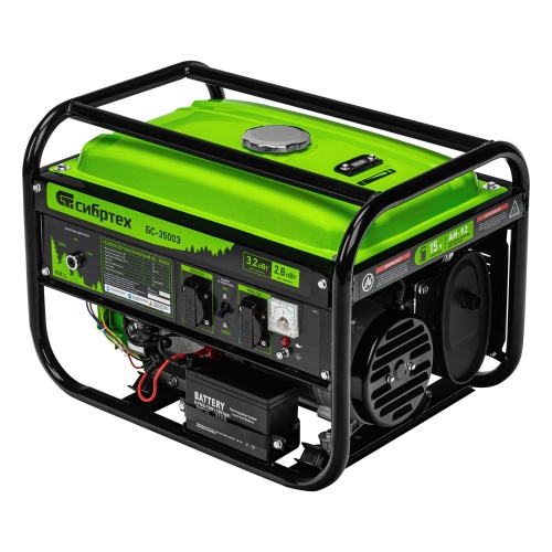 генератор бензиновый сибртех бс-3500э 3200 вт фото 10