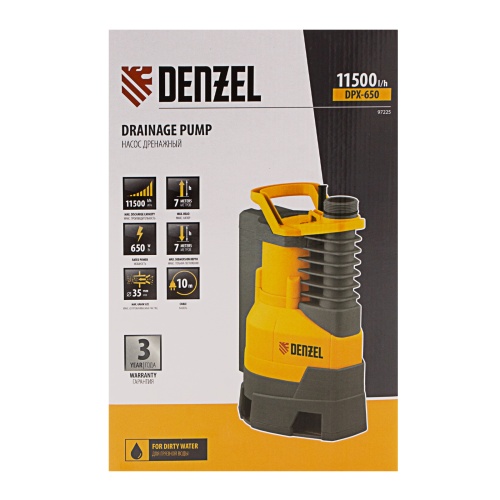 дренажный насос denzel dpх650 97225 фото 3