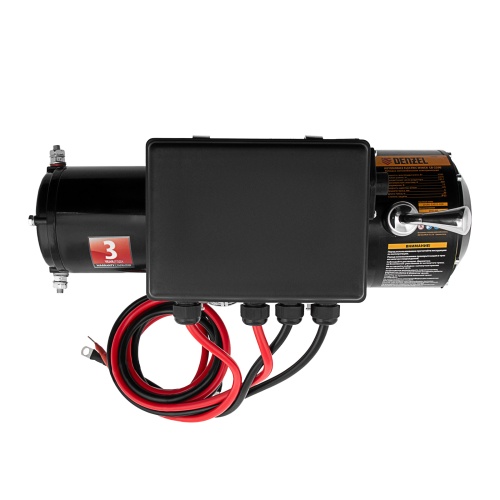 лебедка автомобильная электрическая denzel lb-2200 3300 вт фото 5