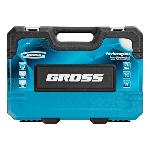 набор инструментов gross 76 предметов 1/2", 1/4" фото 7