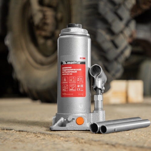 домкрат гидравлический бутылочный matrix 8 т 230-457 фото 3