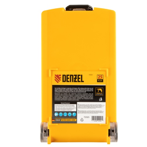 набор сверл по металлу denzel hss-tin 1-13 мм golden tip 25шт фото 4