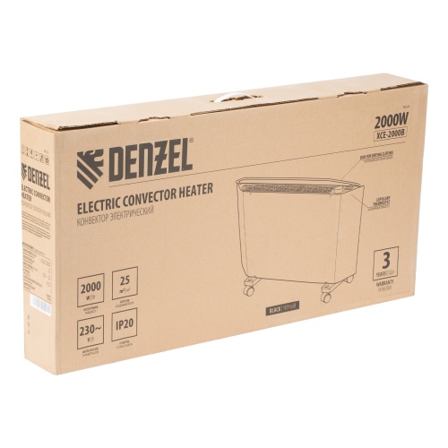 конвектор электрический denzel xce-2000 b, 230 в, 2000 вт, x-образный нагреватель фото 2