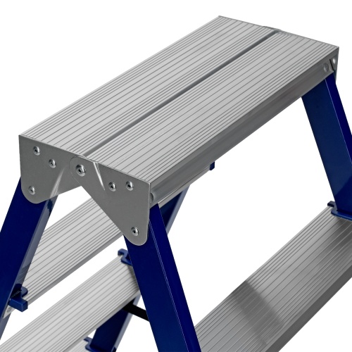 стремянка стальная сибртех 97935 5 ступеней, двухсторонняя с надежной фиксацией фото 6