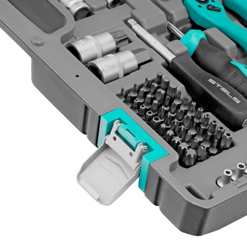 набор инструментов stels 216 предметов 1/4", 3/8", 1/2" 14115 фото 6