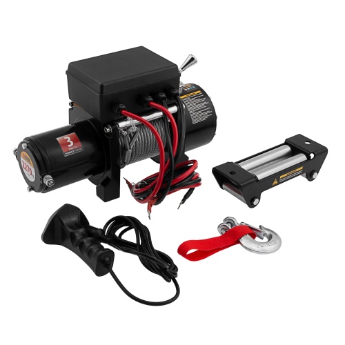 лебедка автомобильная электрическая denzel lb-2200 3300 вт фото 3