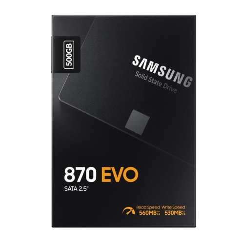 накопитель ssd samsung 500gb 870 evo 2.5" sata-iii, r/w 560/530mb/s, 300tbw, rtl (mz-77e500bw) фото 4