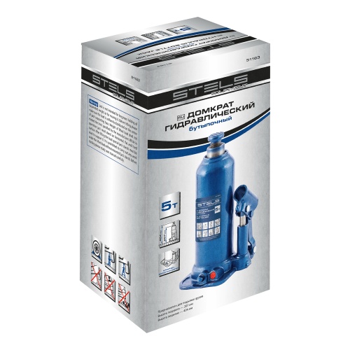 домкрат гидравлический бутылочный stels 5 т 207-404 фото 6