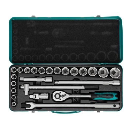 набор торцевых головок с трещоткой stels 13578 1/2" 24 предмета фото 9
