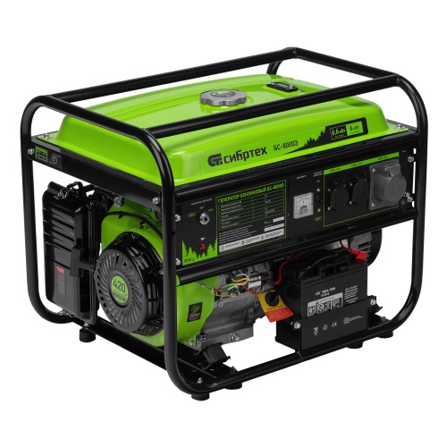 генератор бензиновый сибртех бс-8000э 6600 вт