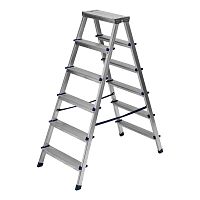 стремянка алюминиевая сибртех 6 ступеней двусторонняя 97926