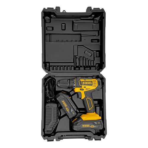 дрель-шуруповерт аккумуляторная denzel cdl-18-02bm 18в 26116 фото 9