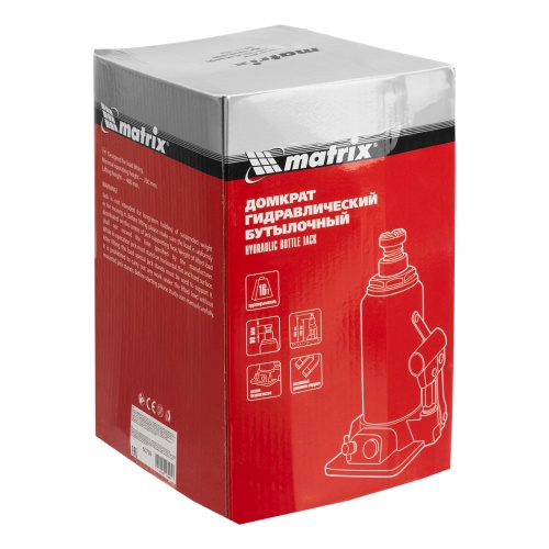 домкрат гидравлический бутылочный matrix 16 т 230-460 фото 3