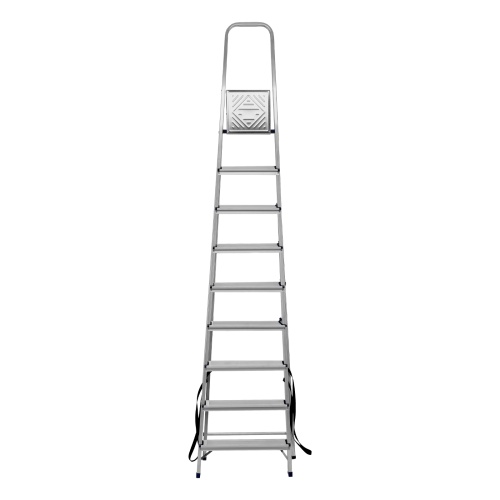 стремянка алюминиевая сибртех 9 ступеней 97719 с дугой безопасности фото 7