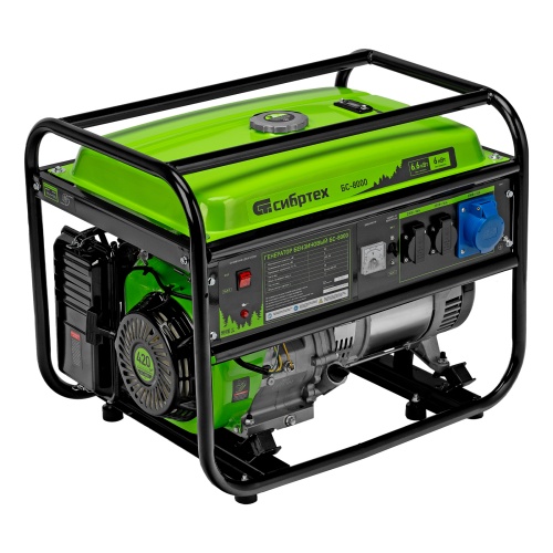 генератор бензиновый сибртех бс-8000 6600 вт