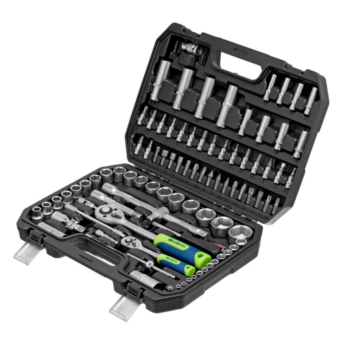 набор инструментов сибртех 13388 94 предмета 1/2", 1/4" в кейсе