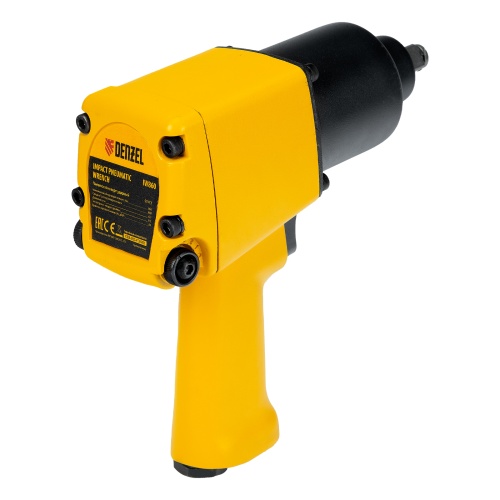 ударный пневмогайковерт denzel iw860 7000 об/мин c набором головок фото 8