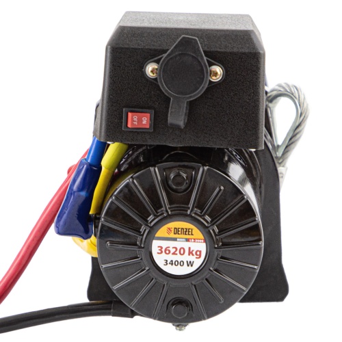 лебедка автомобильная электрическая denzel lb-3000 3400 вт фото 8