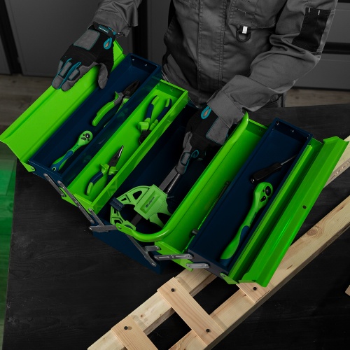 металлический ящик для инструмента сибртех 430 х 200 х 200 пять секций фото 2