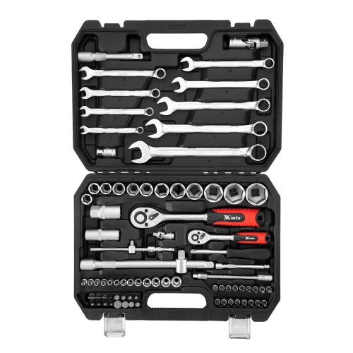 набор инструментов mtx 1/2", 1/4" 82 предмета пластиковый кейс фото 9