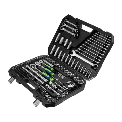 набор инструментов сибртех 14172 1/2", 3/8", 1/4" 160 предметов пластиковый кейс