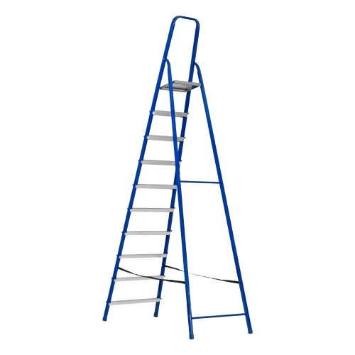 стремянка сибртех 10 ступеней стальной профиль / алюминиевые ступени 97960 фото 9