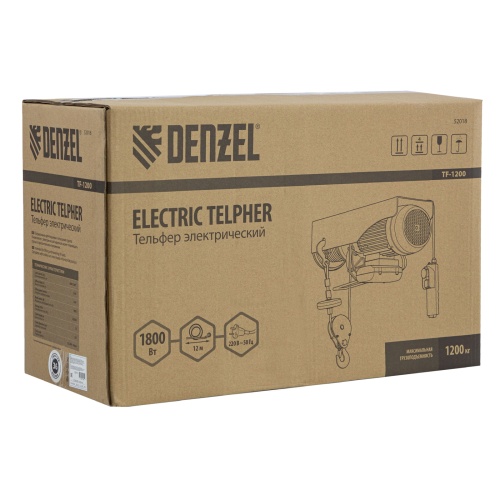 тельфер электрический denzel tf-1200 1800 вт фото 6