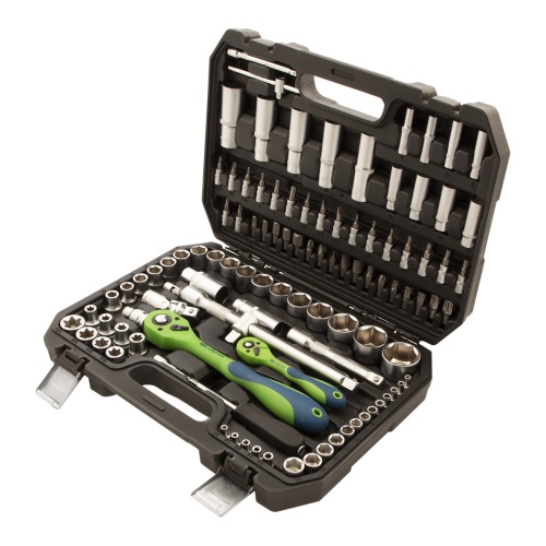 набор инструментов сибртех 13511 108 предметов 1/2", 1/4" в кейсе