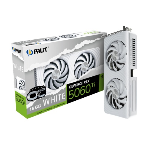 видеокарта palit geforce rtx 5060 ti white oc 16gb gddr7 (2 кулера) фото 4