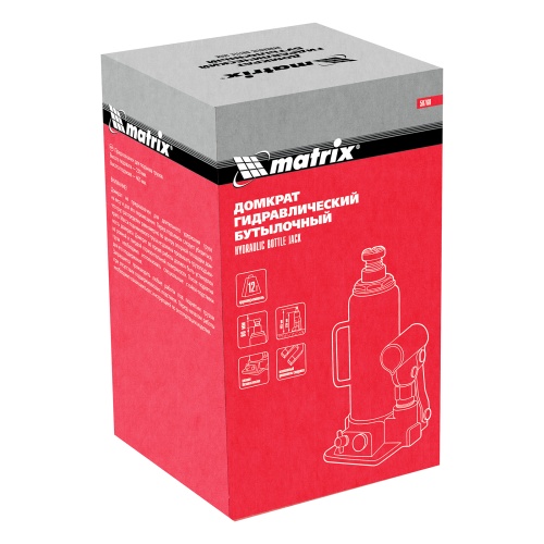 домкрат гидравлический бутылочный matrix 12 т 230-465 фото 7