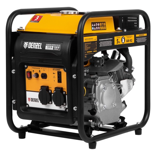 генератор инверторный denzel gt-3500if 94705 3500 вт