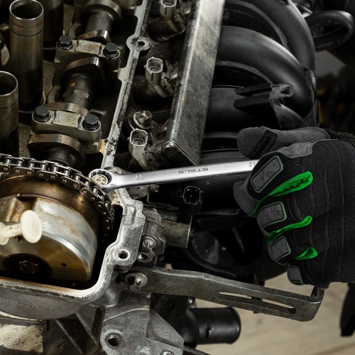 набор ключей комбинированных stels 6-32 мм 26шт crv, матовый хром фото 3