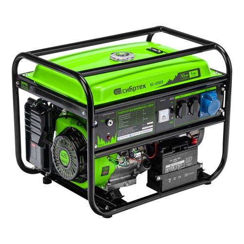 генератор бензиновый сибртех бс-6500э 5500 вт