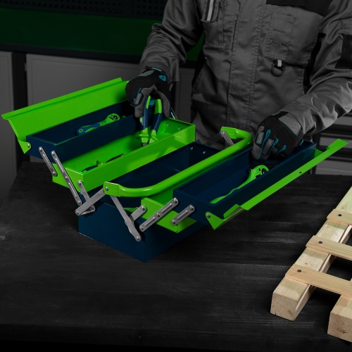 металлический ящик для инструмента сибртех 430 х 200 х 200 пять секций фото 3