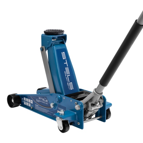 домкрат гидравлический подкатной stels 3 т 130-465 мм профессиональный фото 6