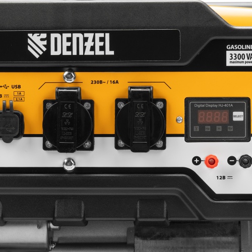 генератор бензиновый denzel ps-33e 94537 3300 вт фото 6