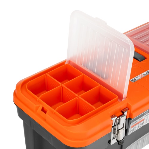 ящик для инструмента stels 20" с металлическими замками фото 4