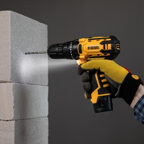 дрель-шуруповерт аккумуляторная denzel cdl-12cb 12в фото 3