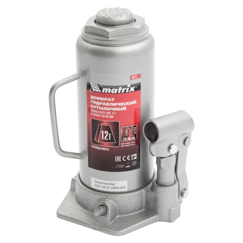 домкрат гидравлический бутылочный matrix 12 т 230-465 фото 9