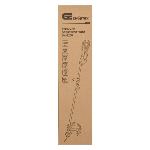 триммер электрический сибртех 96632 эк-1200 1200 вт с разборной штангой фото 2