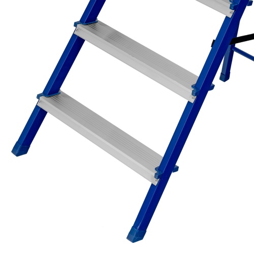 стремянка сибртех 8 ступеней стальной профиль / алюминиевые ступени 97958 фото 2