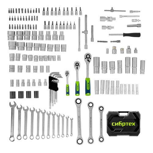 набор инструментов сибртех 14172 1/2", 3/8", 1/4" 160 предметов пластиковый кейс фото 10