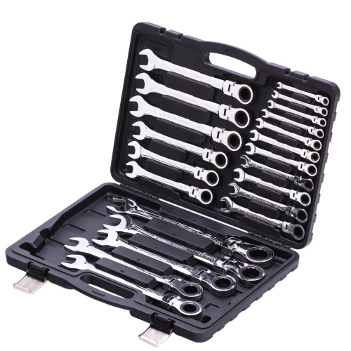 набор ключей комбинированных, трещоточных шарнирных matrix 14798 13 шт