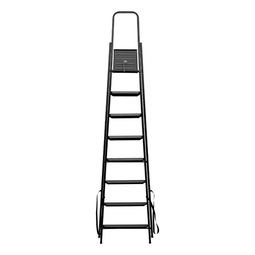 стремянка стальная сибртех 8 ступеней компактная 97948 с фиксацией фото 7