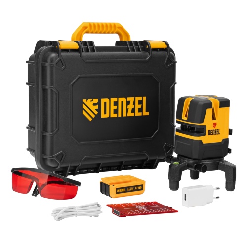 лазерный уровень denzel lx 05 red 20 м
