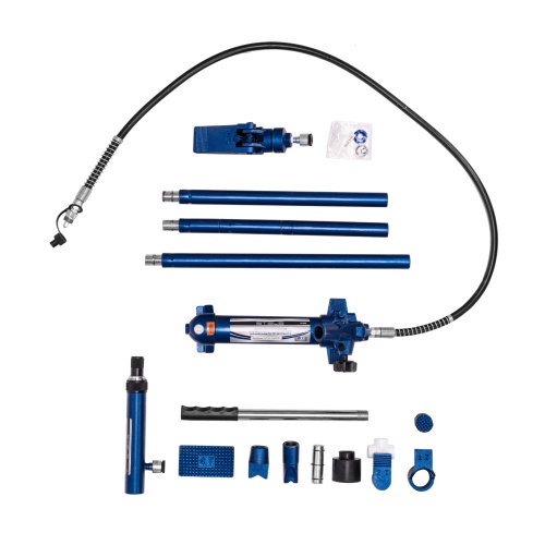 растяжка гидравлическая stels 4т 17 предметов, 7 сменных насадок в металлическом кейсе фото 3