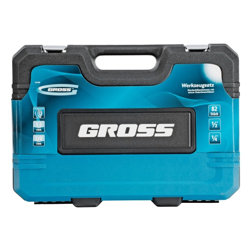 набор инструментов gross 14149 82 предметов 1/2", 1/4" c ключем-трещеткой из стали crv фото 7