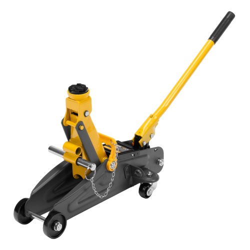 домкрат гидравлический подкатной denzel 2 т 130-330 мм в кейсе фото 9