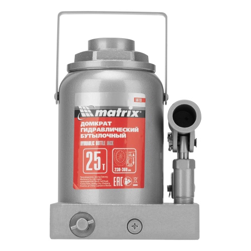 домкрат гидравлический бутылочный matrix 50733 25 т 230-360 мм фото 8