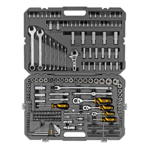 набор инструментов denzel 15807 1/2", 1/4", 3/8" crv s2 216 предметов пластиковый кейс фото 9